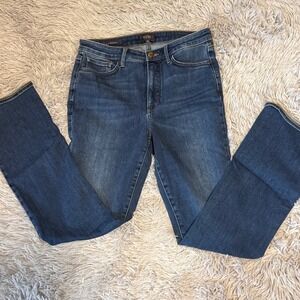 NYDJ Slim Bootcut Jeans Womens 6 Dark Wash High Rise Denim Blue Stretch